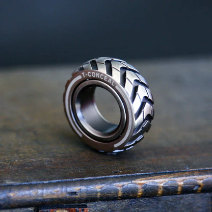 Stainless Steel Motorcycle Tire Fidget Ring from Odditygadget at $29.47