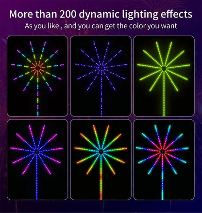 RGBIC Firework Strip Lights LED Bluetooth APP Control USB 5V Sound Control Symphony