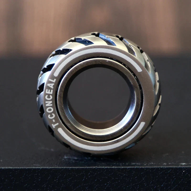 Stainless Steel Motorcycle Tire Fidget Ring from Odditygadget at $29.47