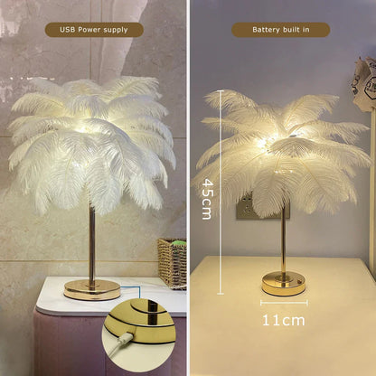 Feather Table Lamp from Odditygadget at $49.97