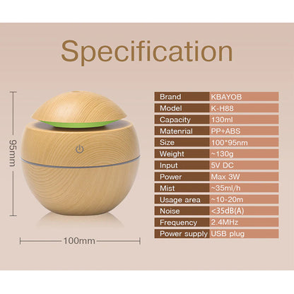 Humidifier, Air Purifier Essential Oils Diffuser 130ml, Usb DC5V from Odditygadget at $24.99