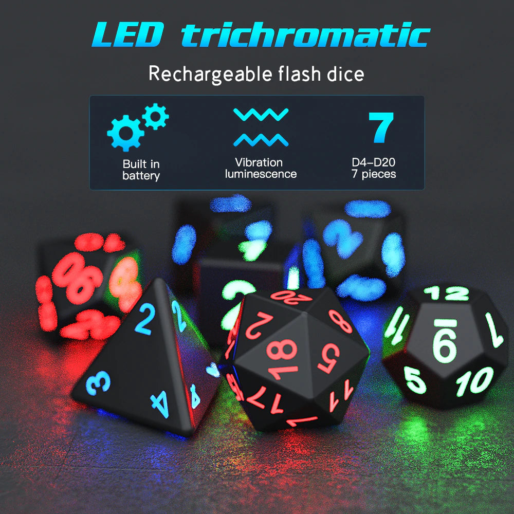 7PCS LED Light-emitting Dices Set For RPG Role Playing Games from Odditygadget at $38.47