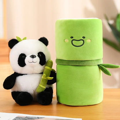 Bamboo Tube Panda Set Plush Toy from Odditygadget at $22.97