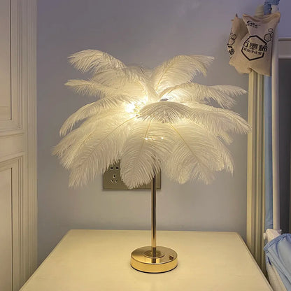 Feather Table Lamp from Odditygadget at $49.97