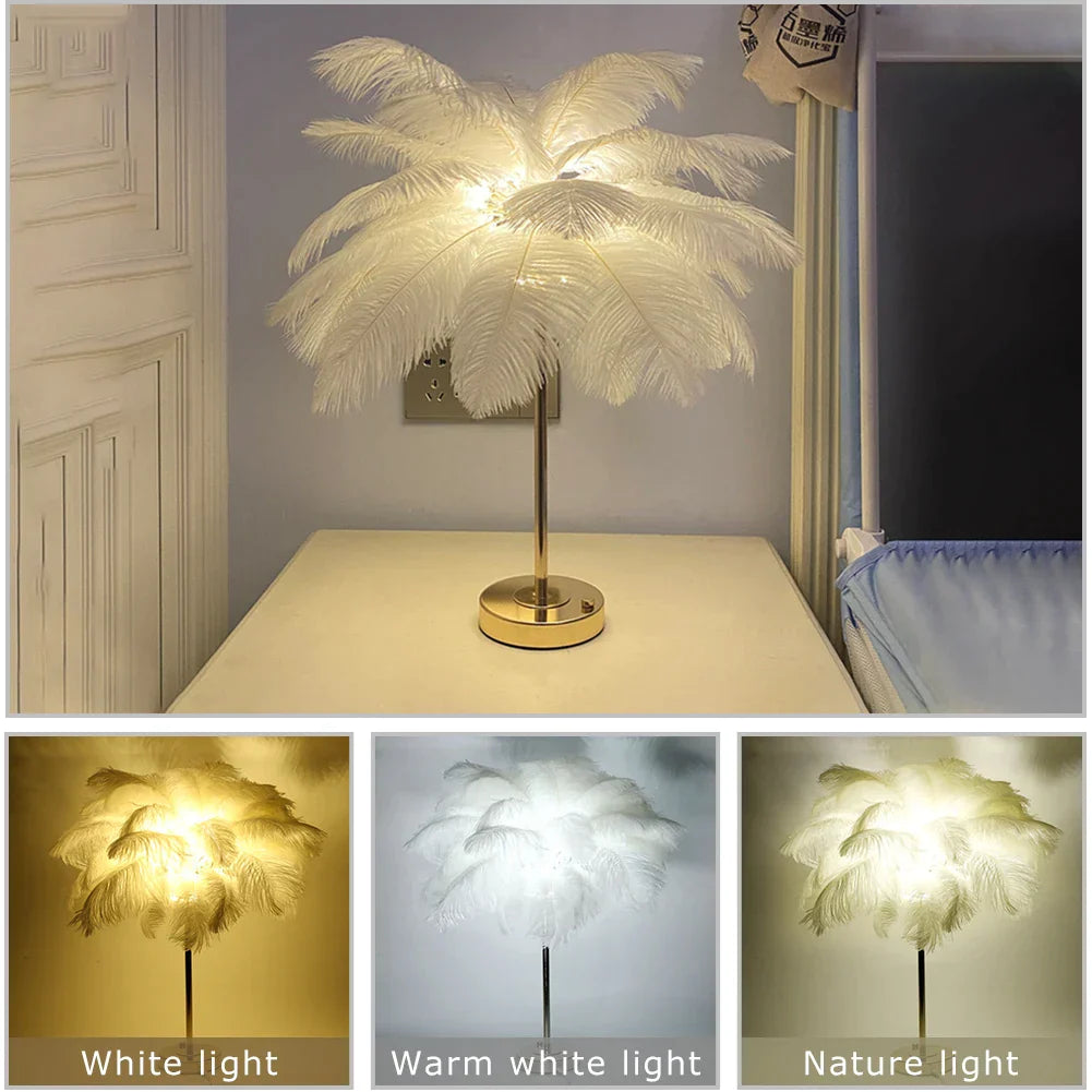 Feather Table Lamp from Odditygadget at $49.97