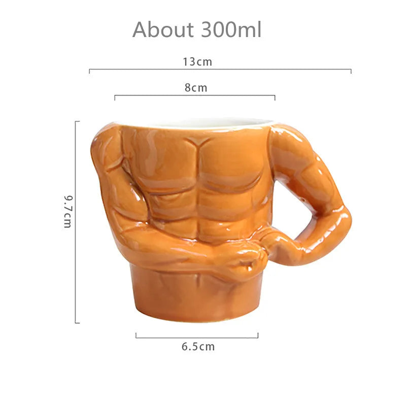 Creative Muscle Man Mug Ceramic Coffee Cup from Odditygadget at $19.97