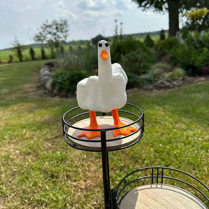 Funny Duck Personalized Middle Finger Resin Statue from Odditygadget at $16.79