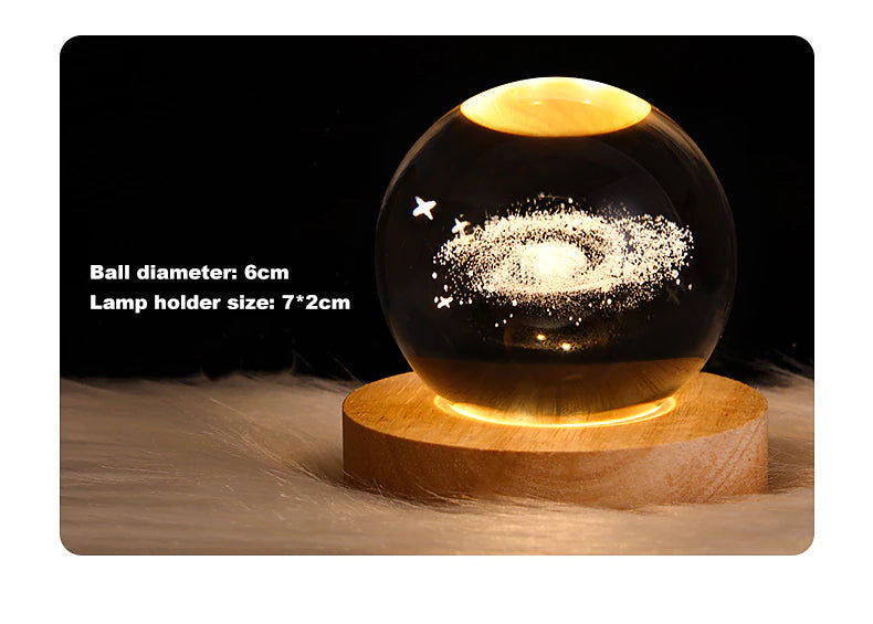 Glowing Planetary Galaxy Astronaut Crystal Ball Night Lights from Odditygadget at $28.98