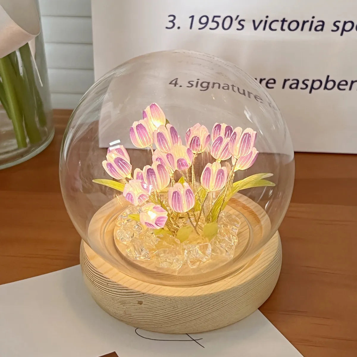 Simulation Tulip LED Nightlight Handmade Bedside Lamp from Odditygadget at $19.97