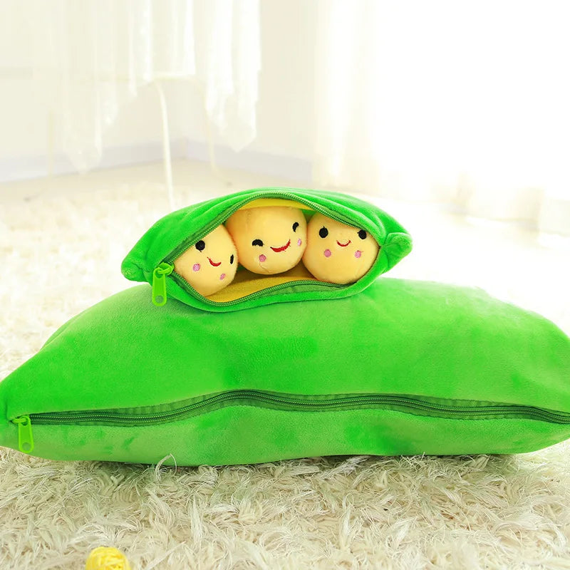 3 Peas In A Pod Plush Toy Soft Cute Stuffed from Odditygadget at $12.97