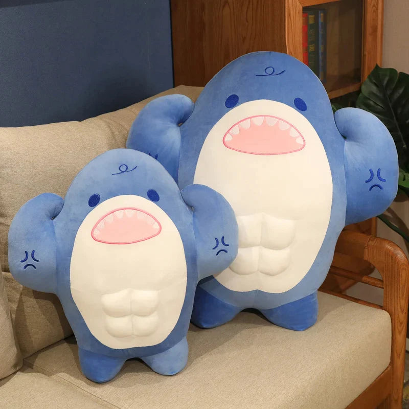 Muscle Shark Plush Doll Strong Animal Pillow from Odditygadget at $24.97