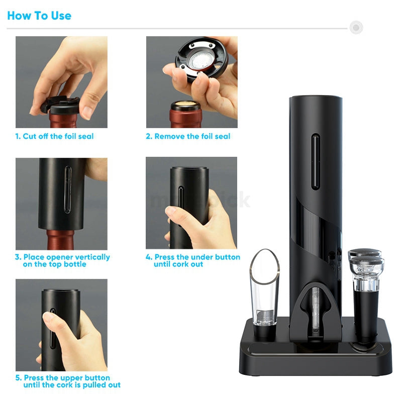 Automatic Electric Wine Corkscrew Rechargeable from Odditygadget at $28.99