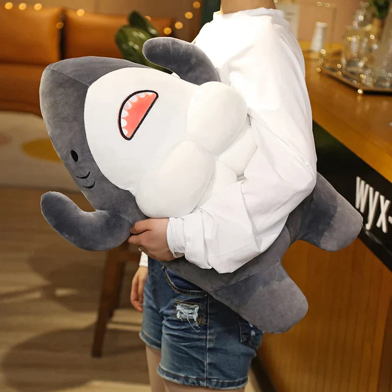 Muscle Shark Plush Doll Strong Animal Pillow from Odditygadget at $24.97