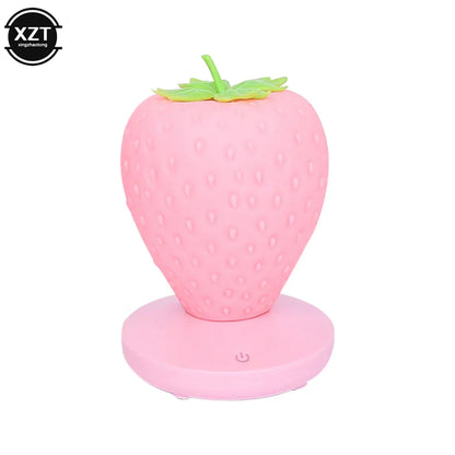 LED Strawberry Lamp for Bedroom Silicon Touch-Sensor USB Rechargeable from Odditygadget at $24.97