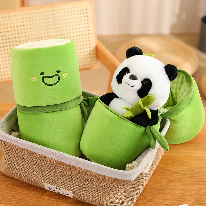 Bamboo Tube Panda Set Plush Toy from Odditygadget at $22.97