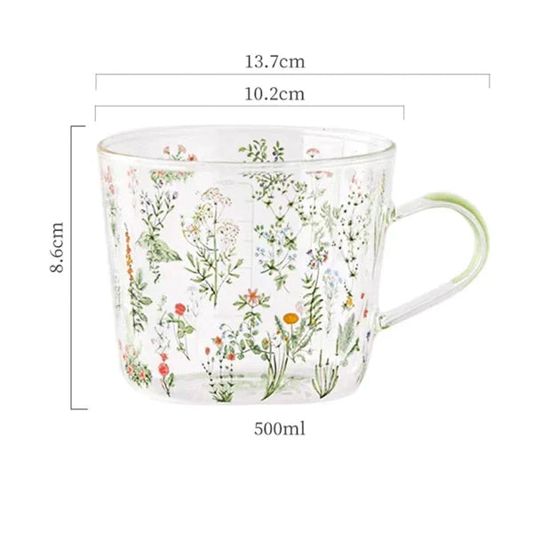 FLORAL GLASS CUP from Odditygadget at $19.97