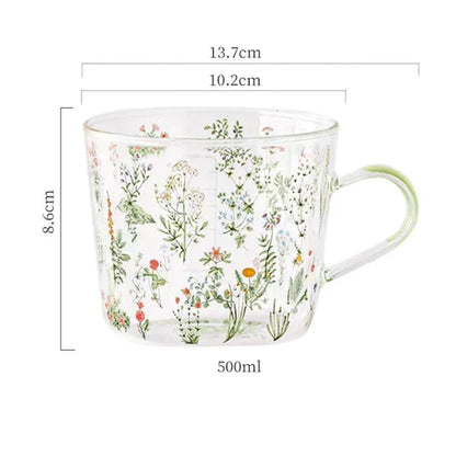 FLORAL GLASS CUP from Odditygadget at $19.97