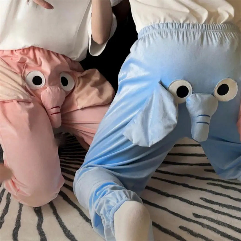 3D Ears Trunk Cartoon Lovely Elephant Loose Casual Plush Sleepwear from Odditygadget at $25.97