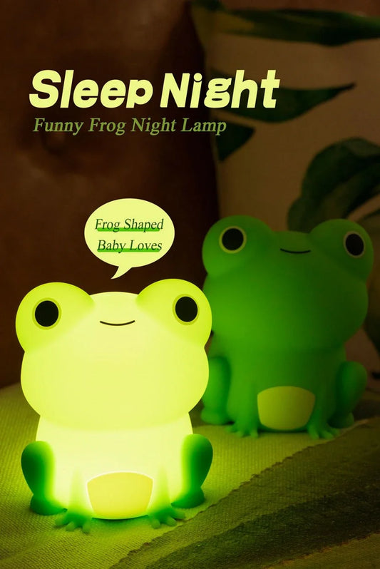 Frog Soft Silicone Sleeping Night Light Dimmable Timer Rechargeable Colorful Light from Odditygadget at $19.96