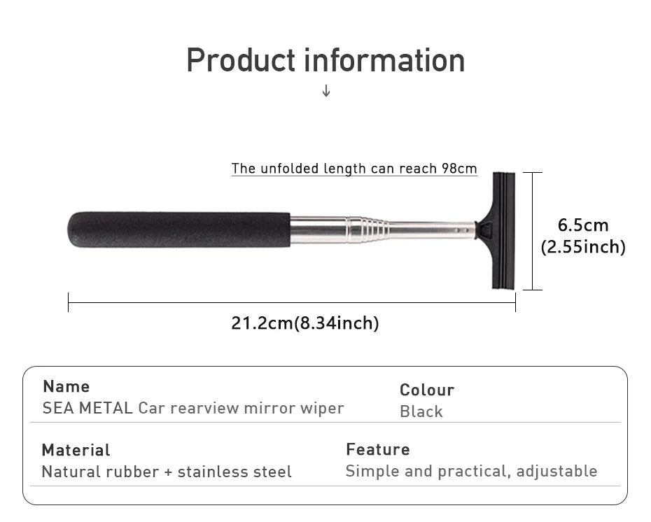 Portable Rainy Glass Window Handheld Wiper