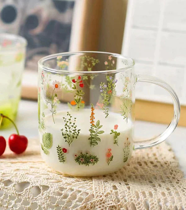 FLORAL GLASS CUP from Odditygadget at $19.97