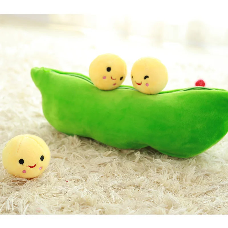 3 Peas In A Pod Plush Toy Soft Cute Stuffed from Odditygadget at $12.97