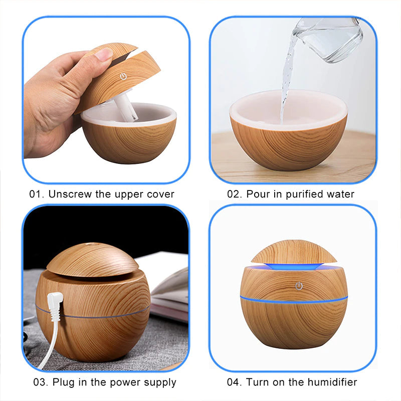 Humidifier, Air Purifier Essential Oils Diffuser 130ml, Usb DC5V from Odditygadget at $24.99