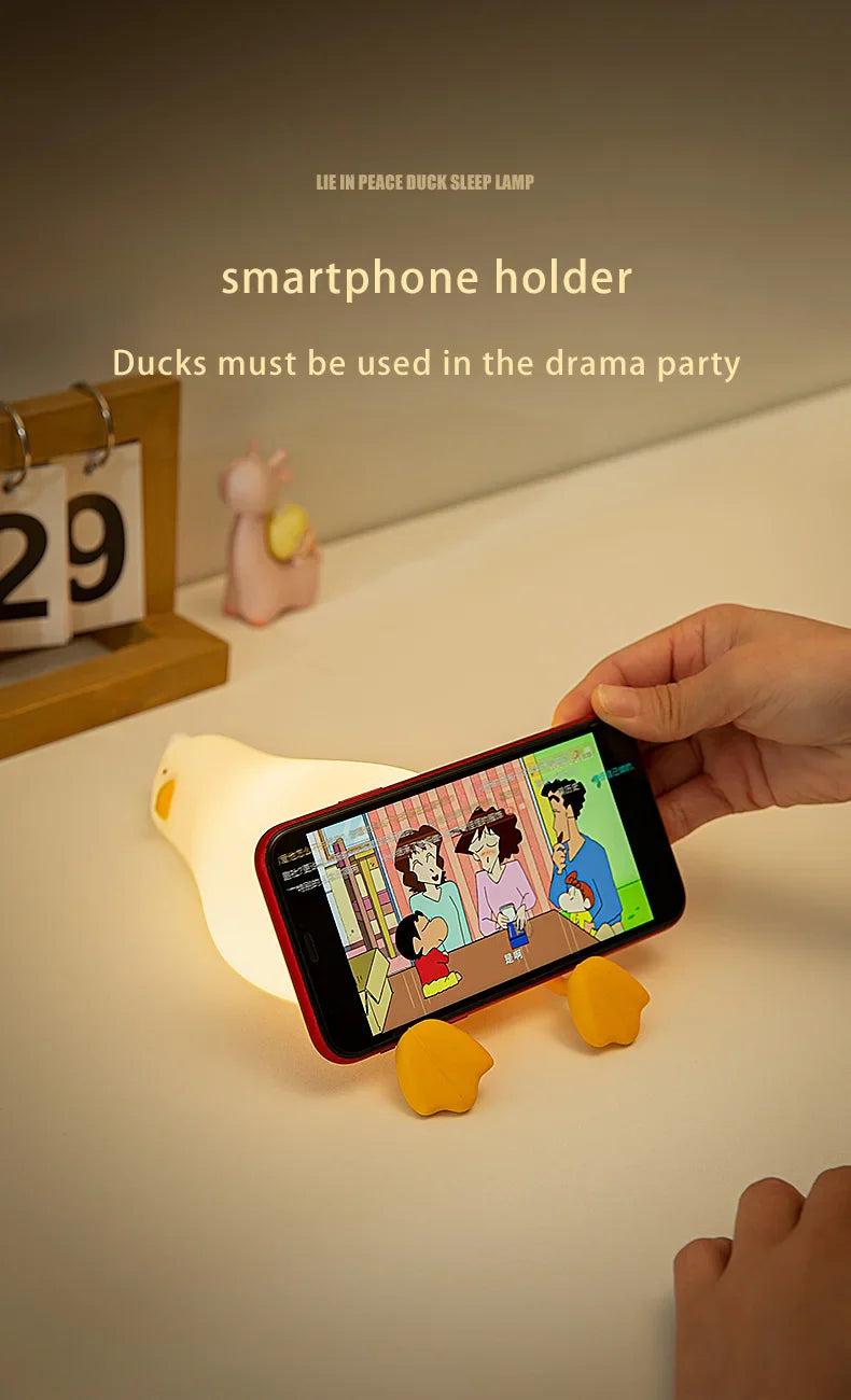 Rechargeable Silicone Squishy Duck Lamp from Odditygadget at $19.97