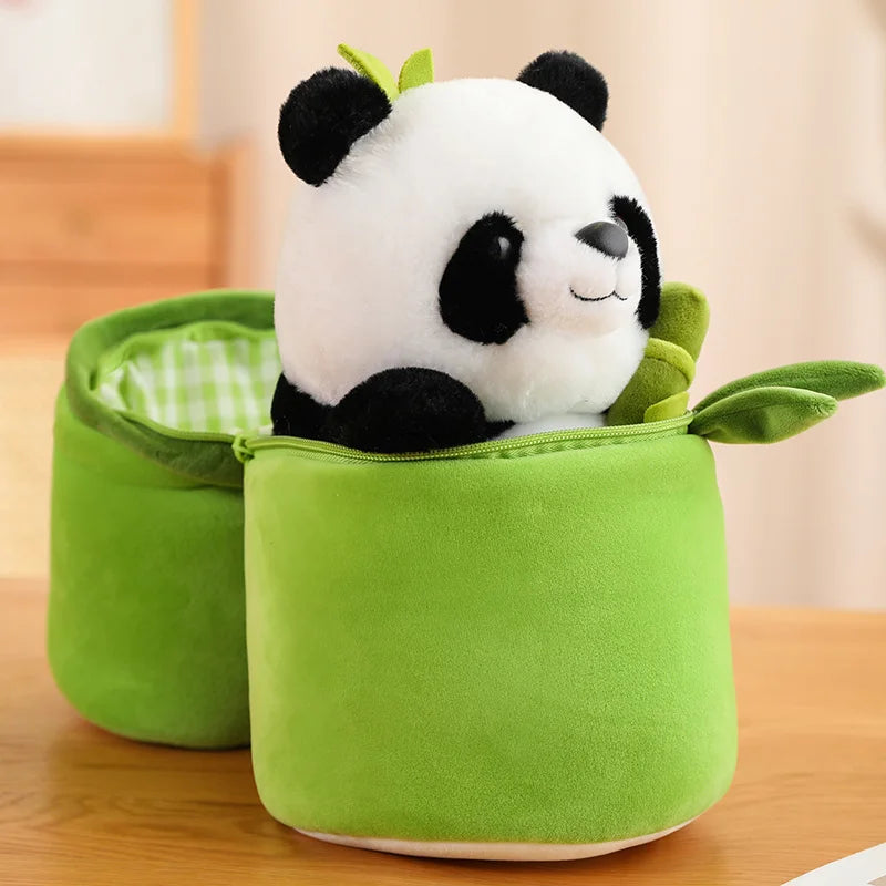 Bamboo Tube Panda Set Plush Toy from Odditygadget at $22.97