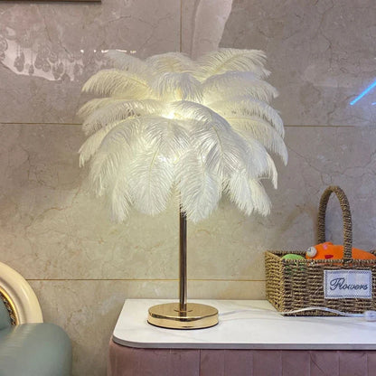 Feather Table Lamp from Odditygadget at $49.97