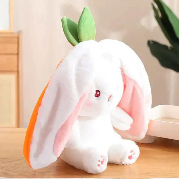 Cute Rabbit Doll Carrot Strawberry Plush Pillow Transform to Bunny from Odditygadget at $12.97