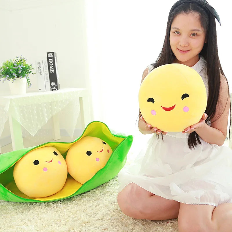 3 Peas In A Pod Plush Toy Soft Cute Stuffed from Odditygadget at $12.97