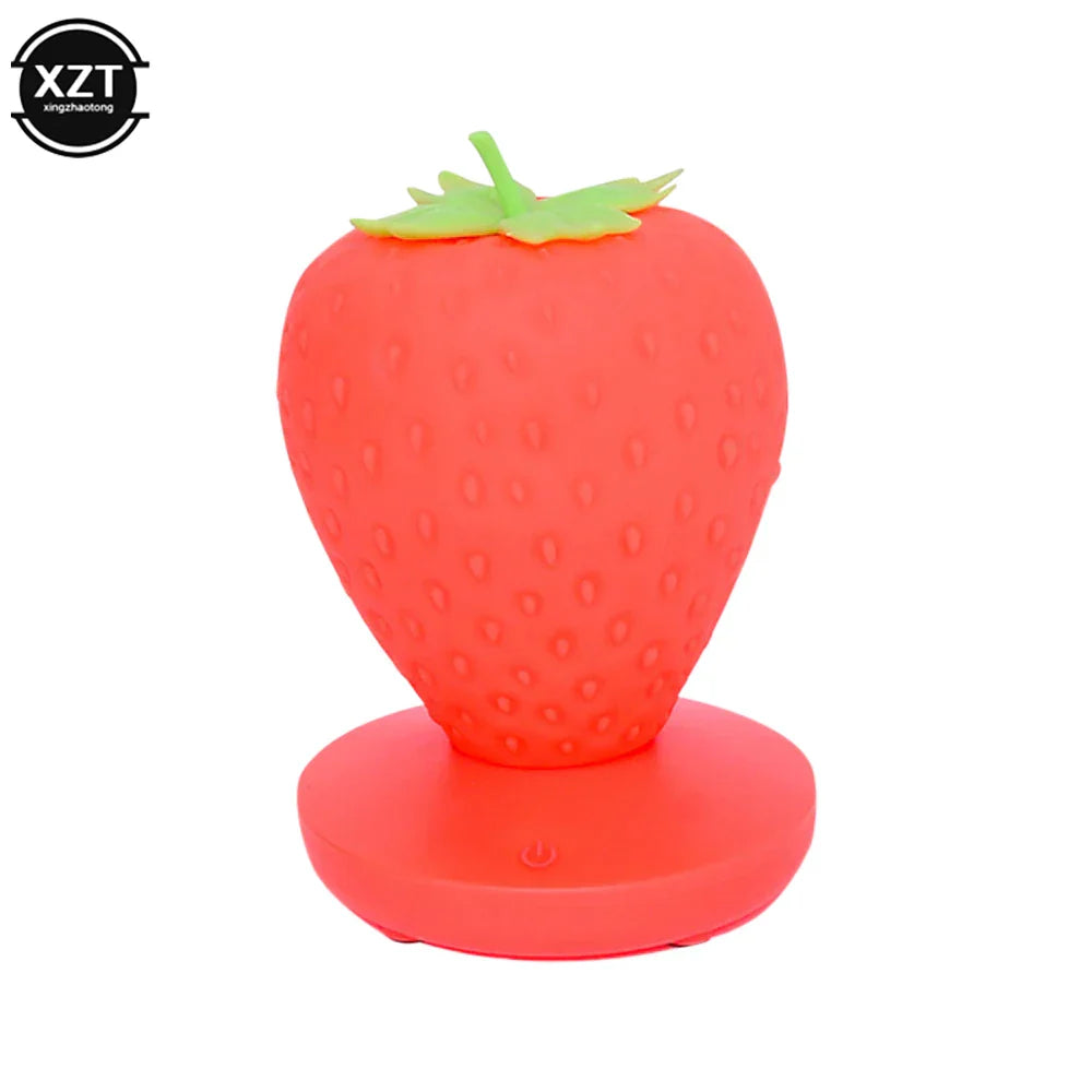 LED Strawberry Lamp for Bedroom Silicon Touch-Sensor USB Rechargeable from Odditygadget at $24.97