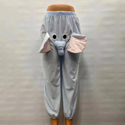 3D Ears Trunk Cartoon Lovely Elephant Loose Casual Plush Sleepwear from Odditygadget at $25.97