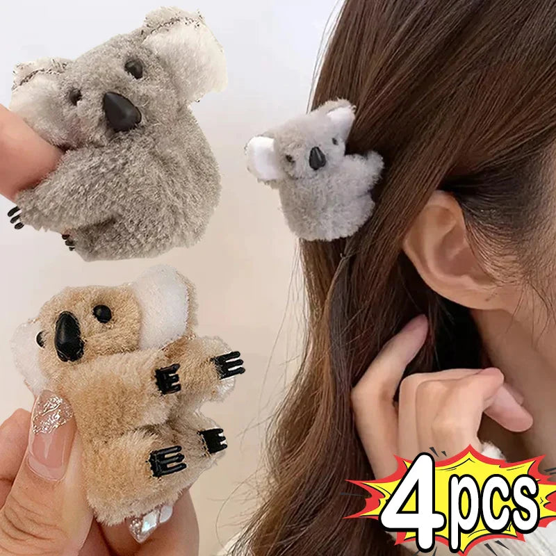 4pcs Plush Koala Bear Hair Decoration Hair Clips from 4pcs Plush Koala Bear Hair Decoration Hair Clips at $16.97