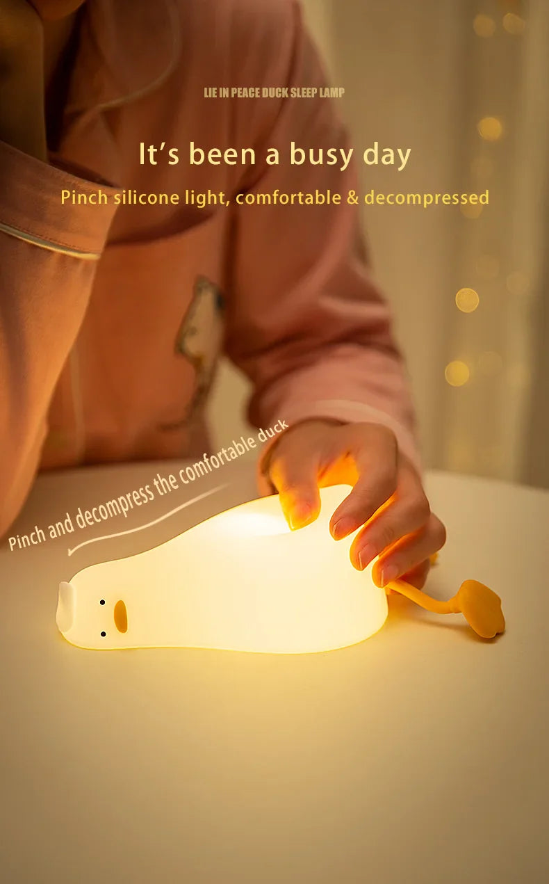 Rechargeable Silicone Squishy Duck Lamp from Odditygadget at $19.97