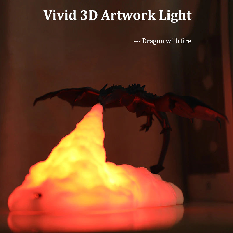 3D Printed Dragon Night Light LED Night Lamp from Odditygadget at $39.80