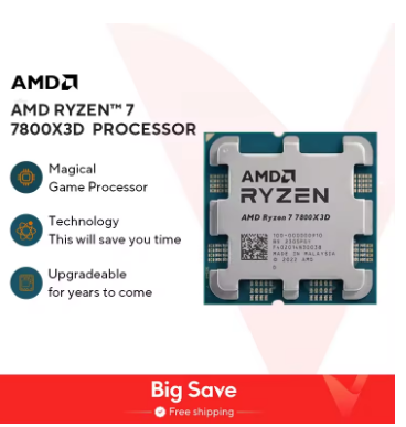 AMD Ryzen 7 7800X3D R7 7800X3D 5.0 GHz 8-Core 16-Thread CPU 5NM 96M 100-100000910 Socket AM5 New Tray Without cooler