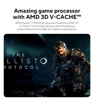 AMD Ryzen 7 7800X3D R7 7800X3D 5.0 GHz 8-Core 16-Thread CPU 5NM 96M 100-100000910 Socket AM5 New Tray Without cooler