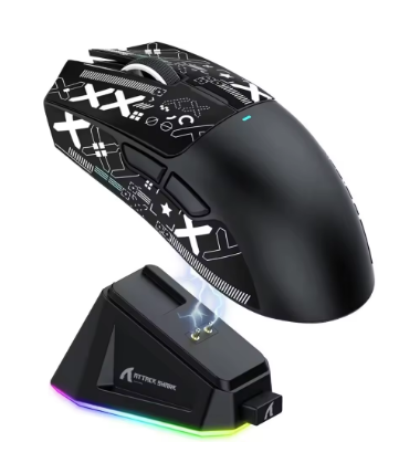 Attack Shark X11 PAW3311 Wireless Bluetooth Mouse, 2.4G 400IPS RGB PC Gaming Mouse