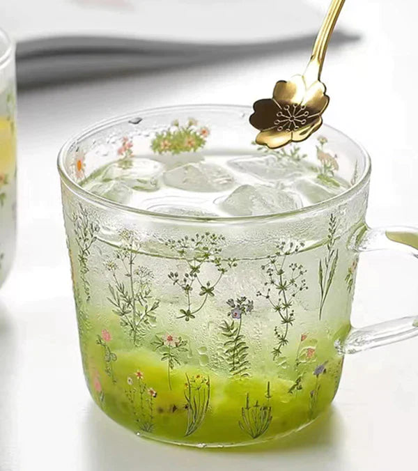 FLORAL GLASS CUP from Odditygadget at $19.97