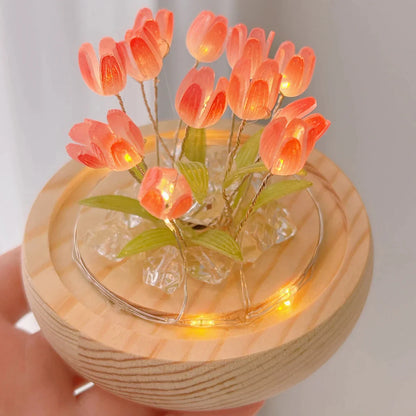 Simulation Tulip LED Nightlight Handmade Bedside Lamp from Odditygadget at $19.97