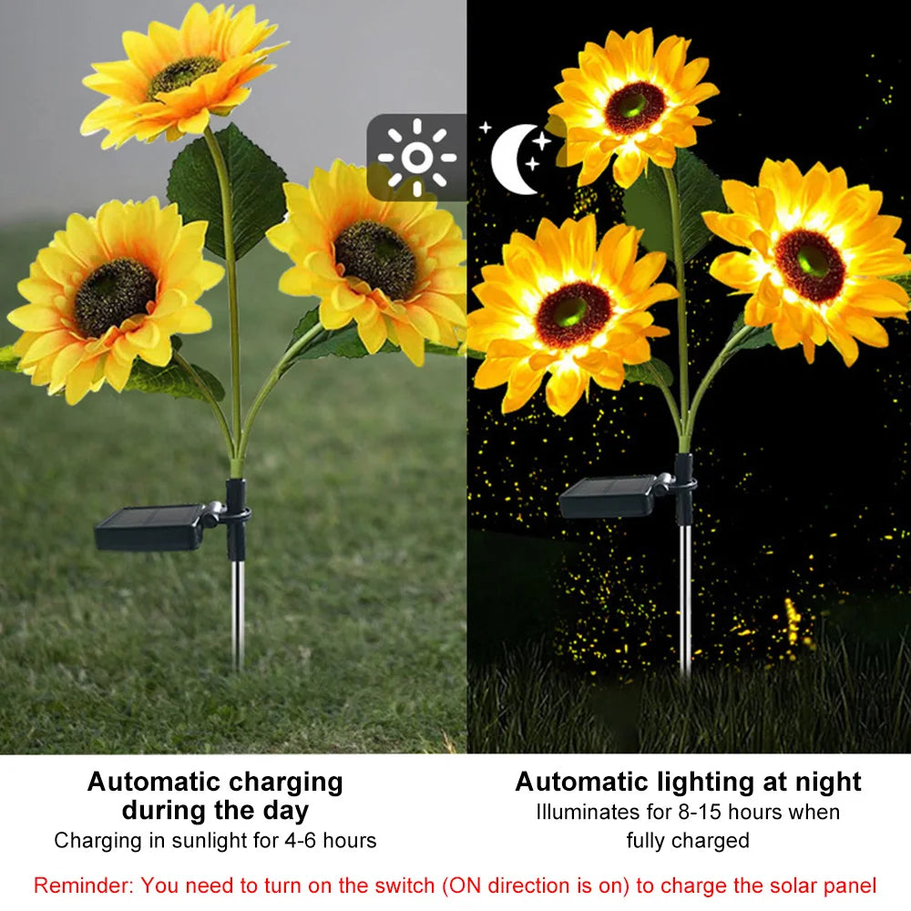 Sunflower Waterproof Solar Led Garden Lights from Odditygadget at $14.97