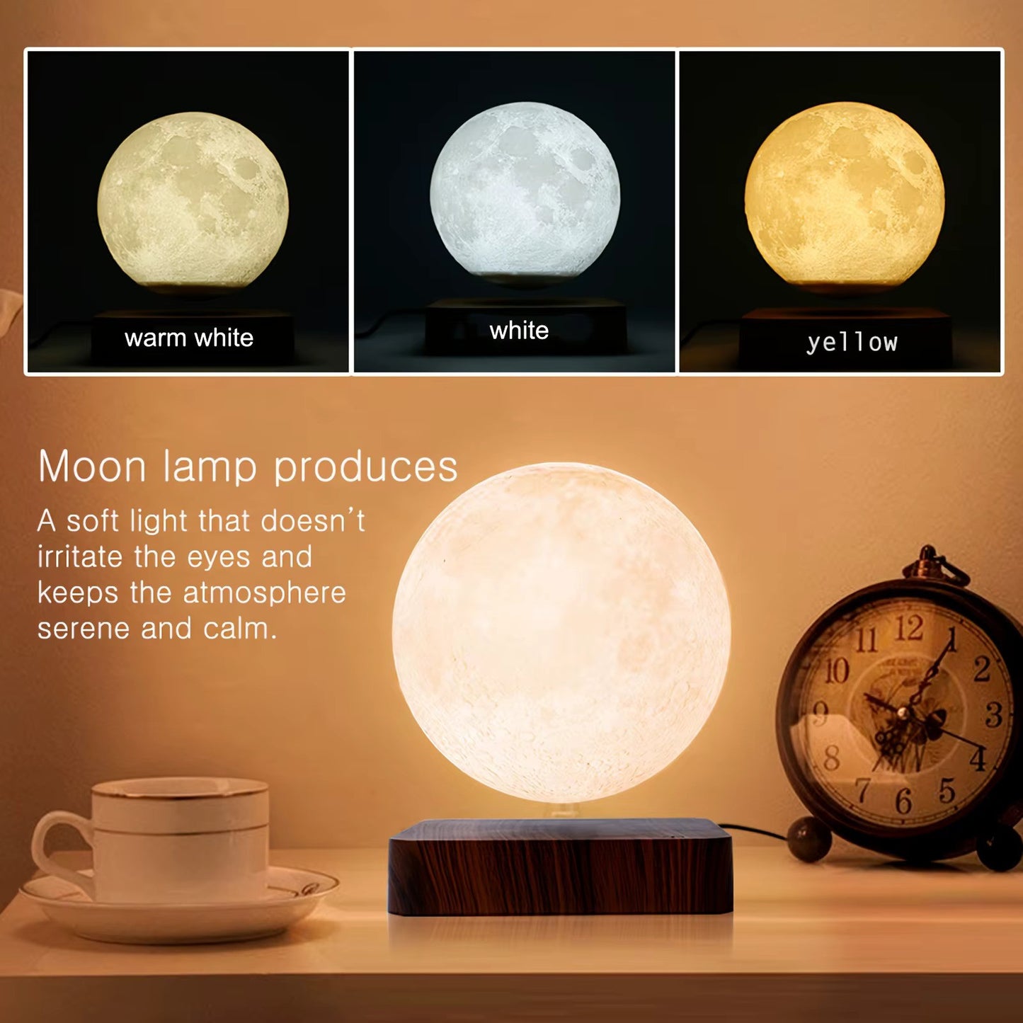 Magnetic Levitating Moon Lamp Spinning Luna Night Light