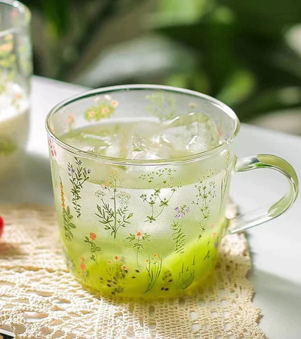 FLORAL GLASS CUP from Odditygadget at $19.97