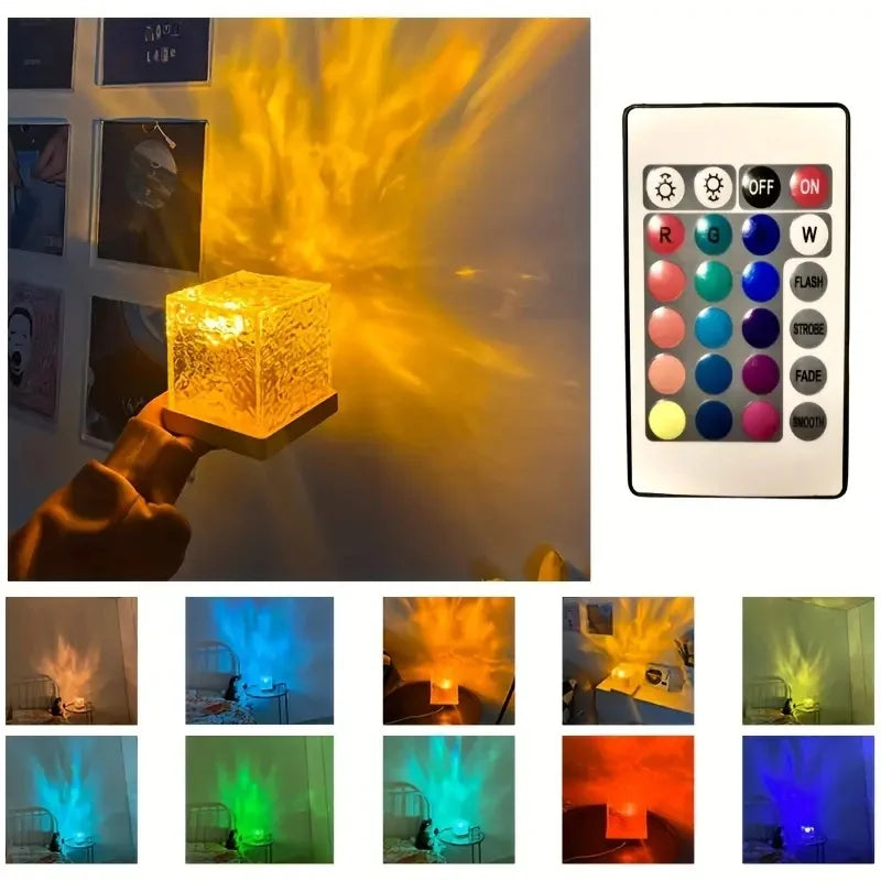 Crystal Lamp Water Ripple Projector Night Light with 16 colors from Odditygadget at $49.97