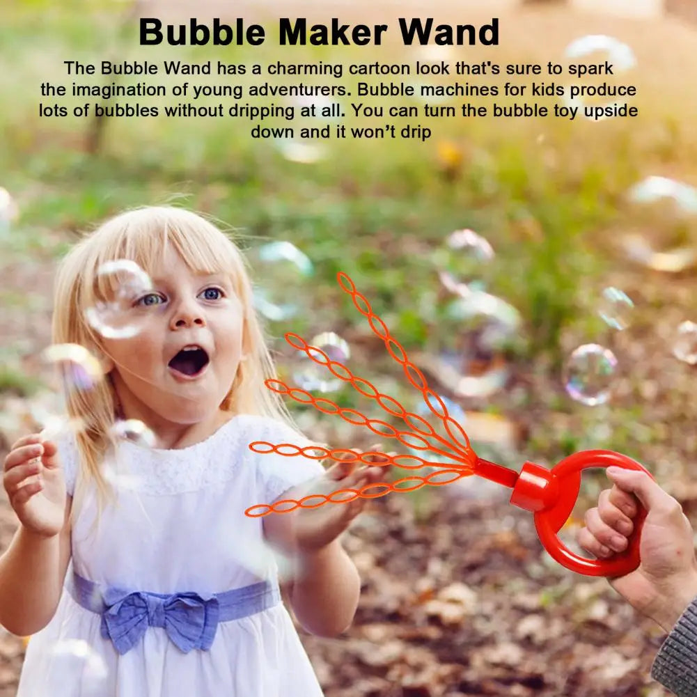 Smiling Face Bubble Maker Wand 5 Claws 32 Holes Press Handheld Bubble Blower from Odditygadget at $16.97