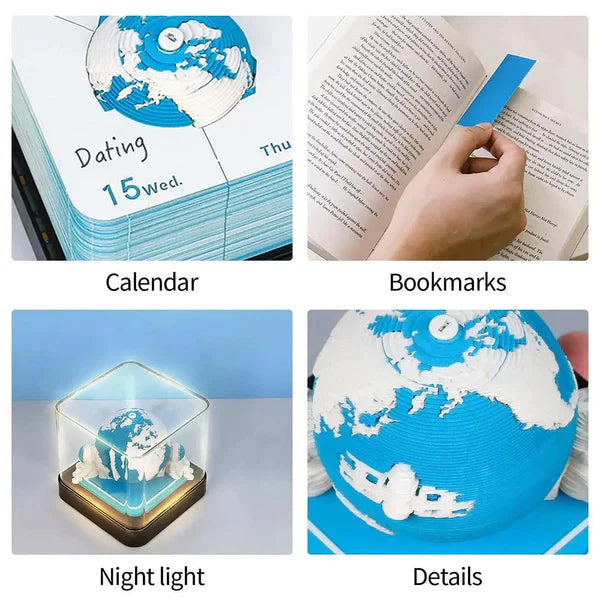 3D Earth Wanderer Calendar Memo Pad from Odditygadget at $52.97