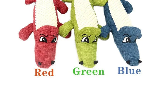 Pet Chew Interactive Cartoon Animal Plush Alligator Shape Dog Sound Toy from Odditygadget at $14.97