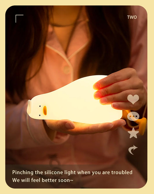 Rechargeable Silicone Squishy Duck Lamp from Odditygadget at $19.97